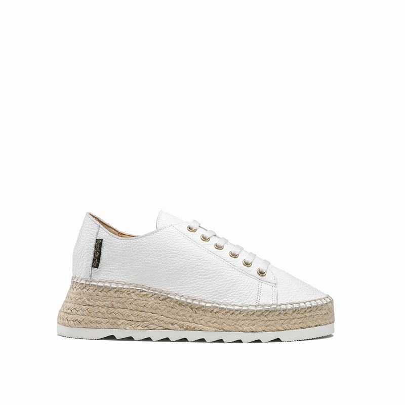 Espadrille Russell And Bromley Kick Back Feminino Branco | VIQ7877SZ