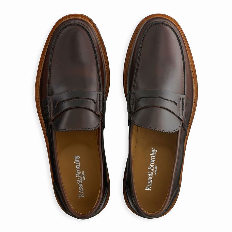 Mocassins Russell And Bromley Arnside Masculino Marrom | XEQ6078WL