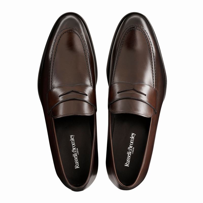 Mocassins Russell And Bromley Aspen Masculino Marrom | NUK1164YM