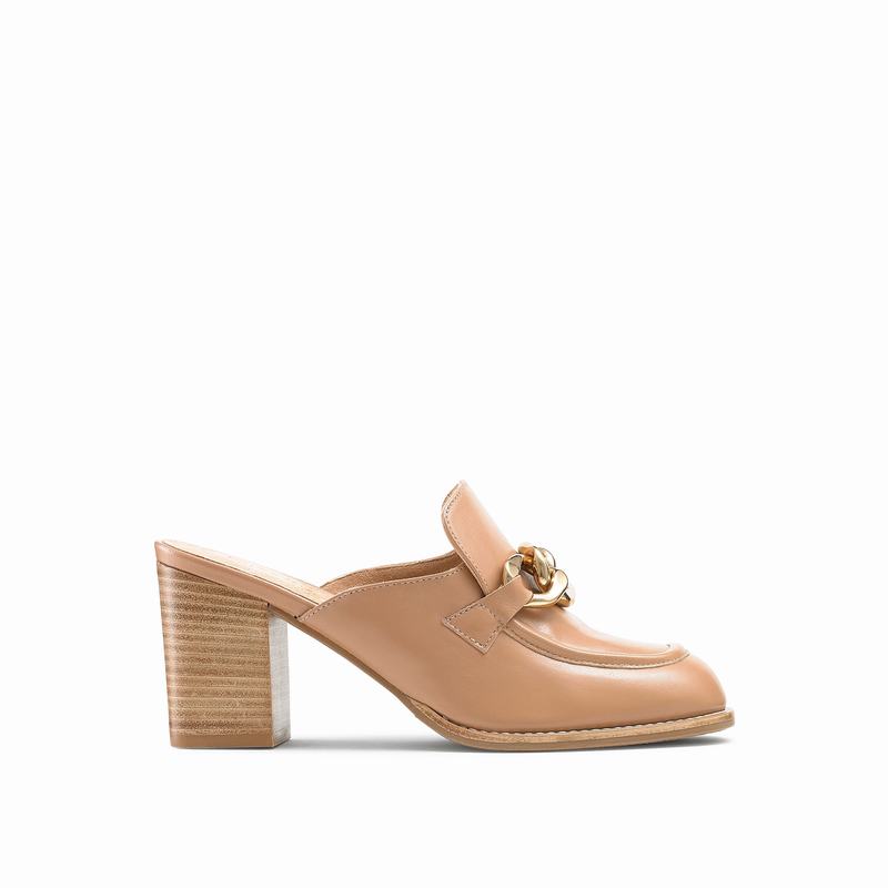 Mocassins Russell And Bromley Blockmule Feminino Marrom | GRS3283MY