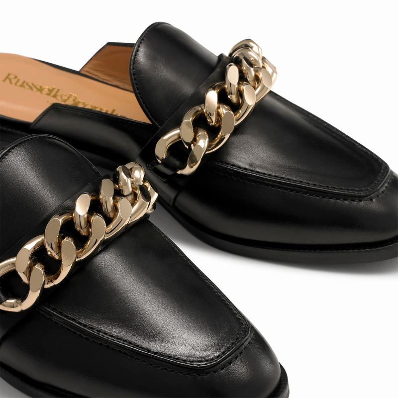 Mocassins Russell And Bromley Chainmule Feminino Pretas | JYP8844ZD