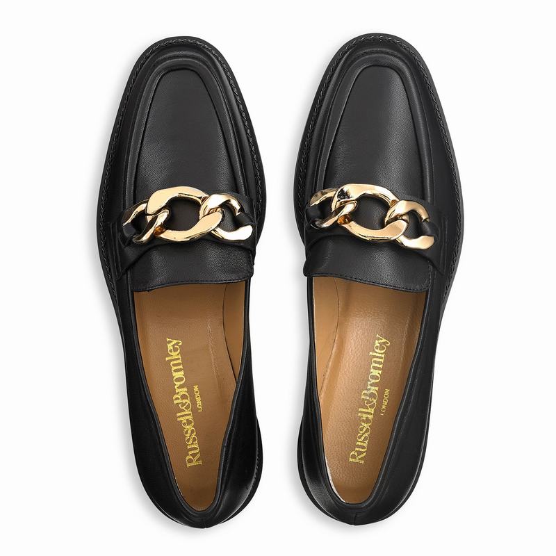 Mocassins Russell And Bromley Cleopatra Feminino Pretas | CME6710XV