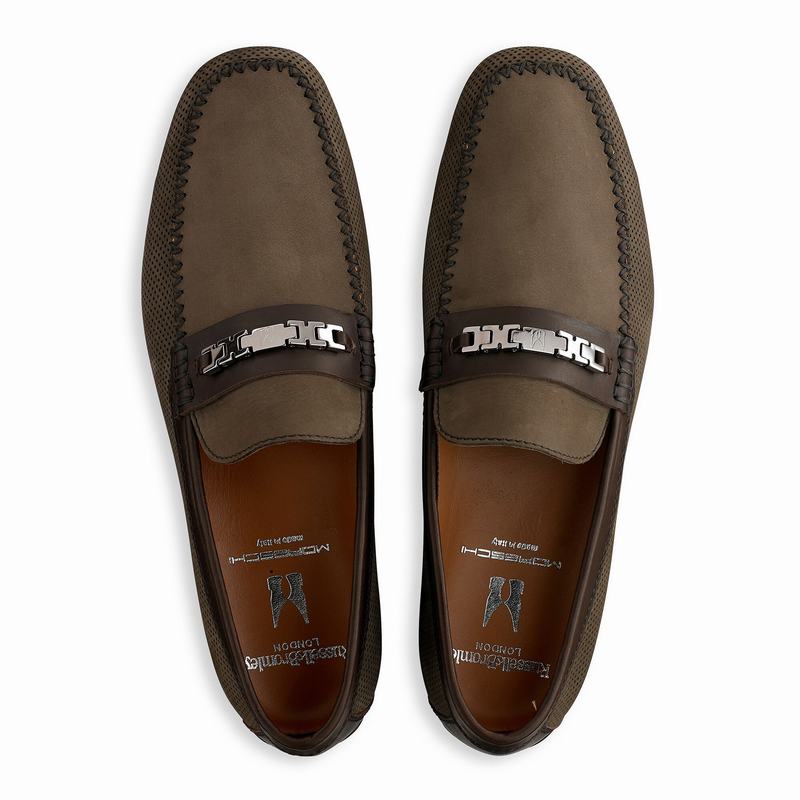 Mocassins Russell And Bromley Crossover Masculino Caqui | FRC9550QV