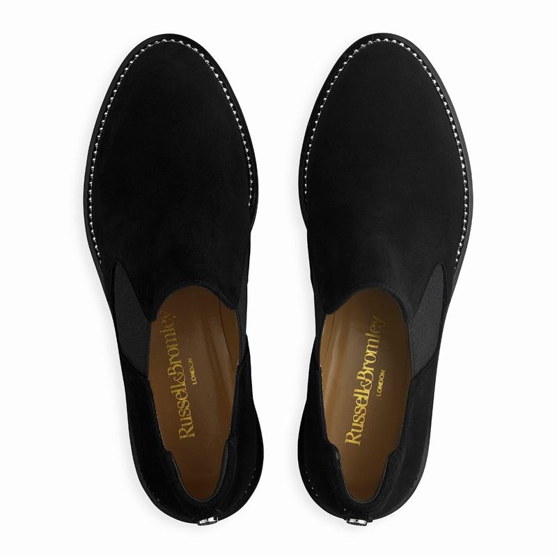 Mocassins Russell And Bromley Grid Feminino Pretas | OBE6814FW