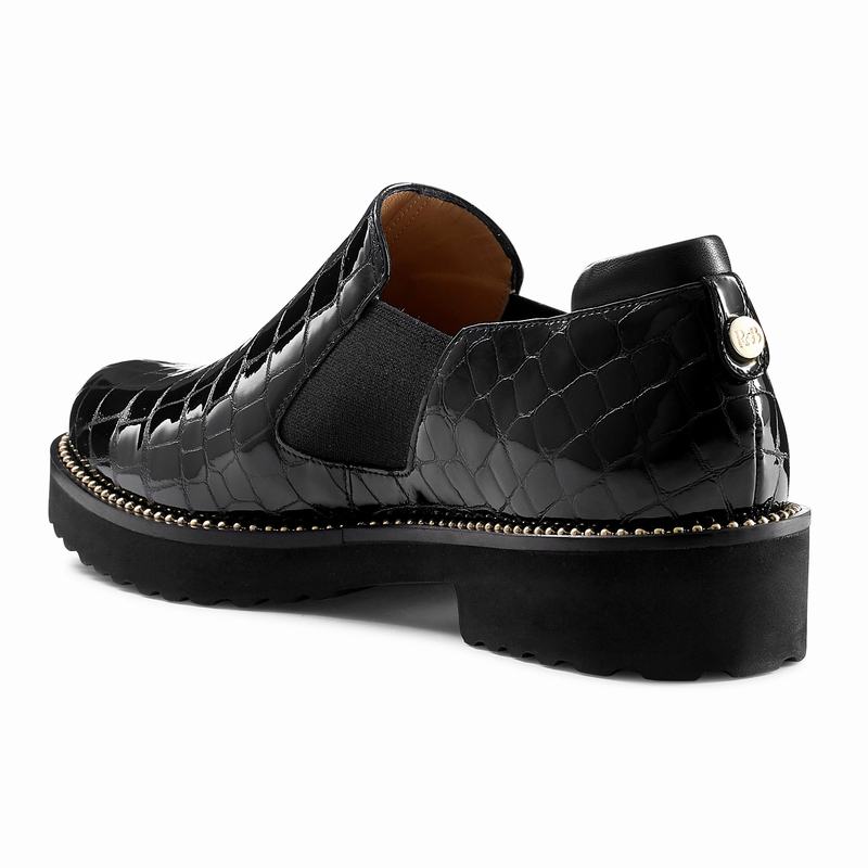 Mocassins Russell And Bromley Grid Feminino Pretas | WIX4272OO