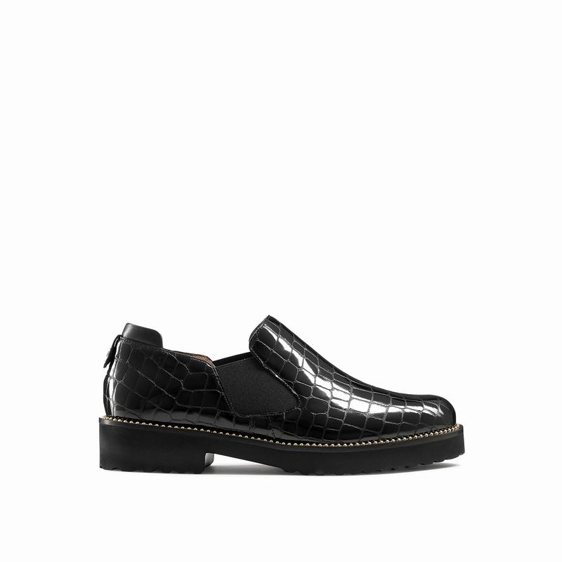 Mocassins Russell And Bromley Grid Feminino Pretas | WIX4272OO