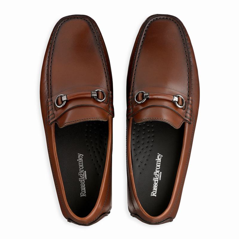 Mocassins Russell And Bromley Jet Set Masculino Marrom | VNU7622NR