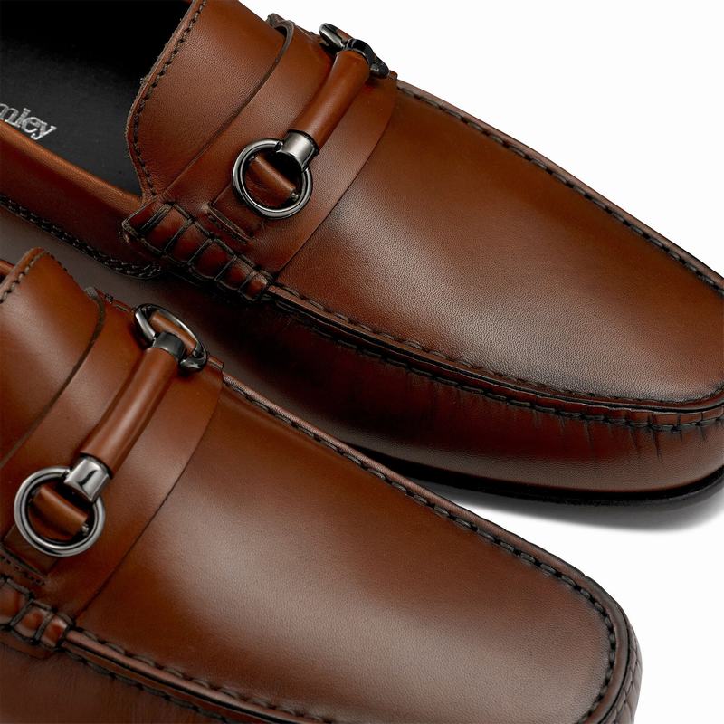 Mocassins Russell And Bromley Jet Set Masculino Marrom | VNU7622NR