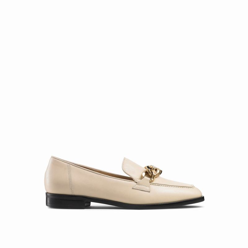 Mocassins Russell And Bromley Keychain Feminino Creme Branco | AMG5556WY