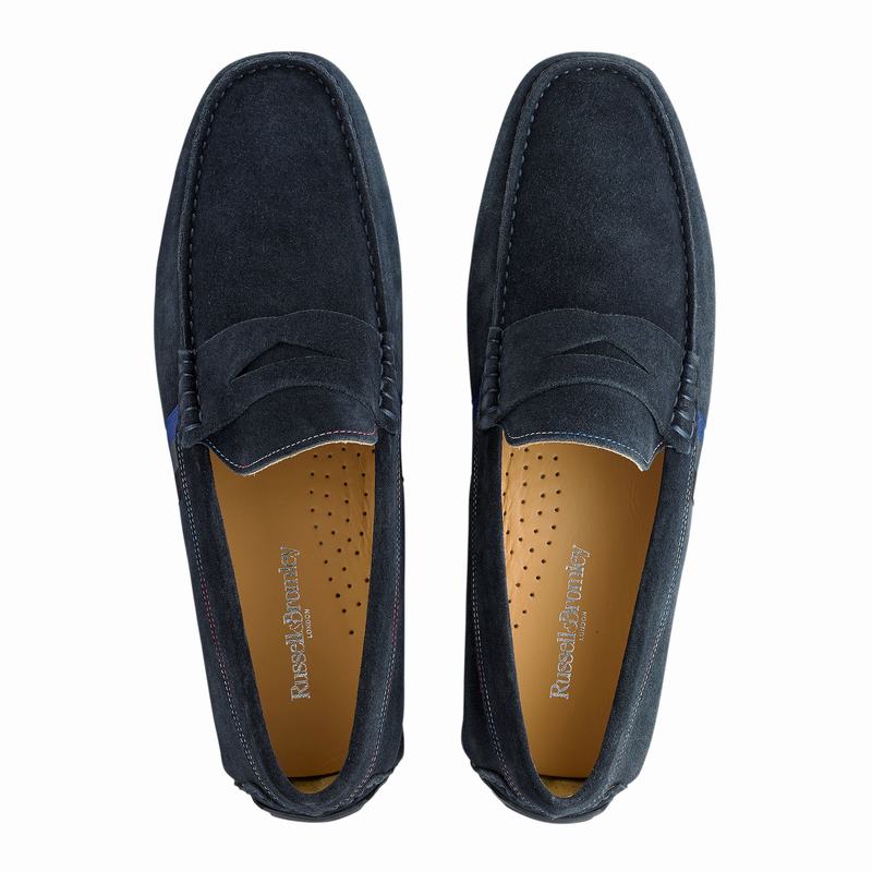 Mocassins Russell And Bromley Soft Wear Masculino Azuis | RBP37YK