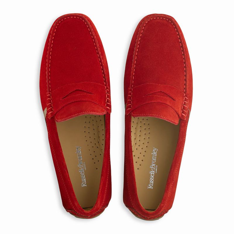 Mocassins Russell And Bromley Soft Wear Masculino Vermelhas | RFR4493TW