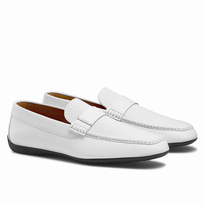 Mocassins Russell And Bromley Yoga Masculino Branco | NGY3620IH