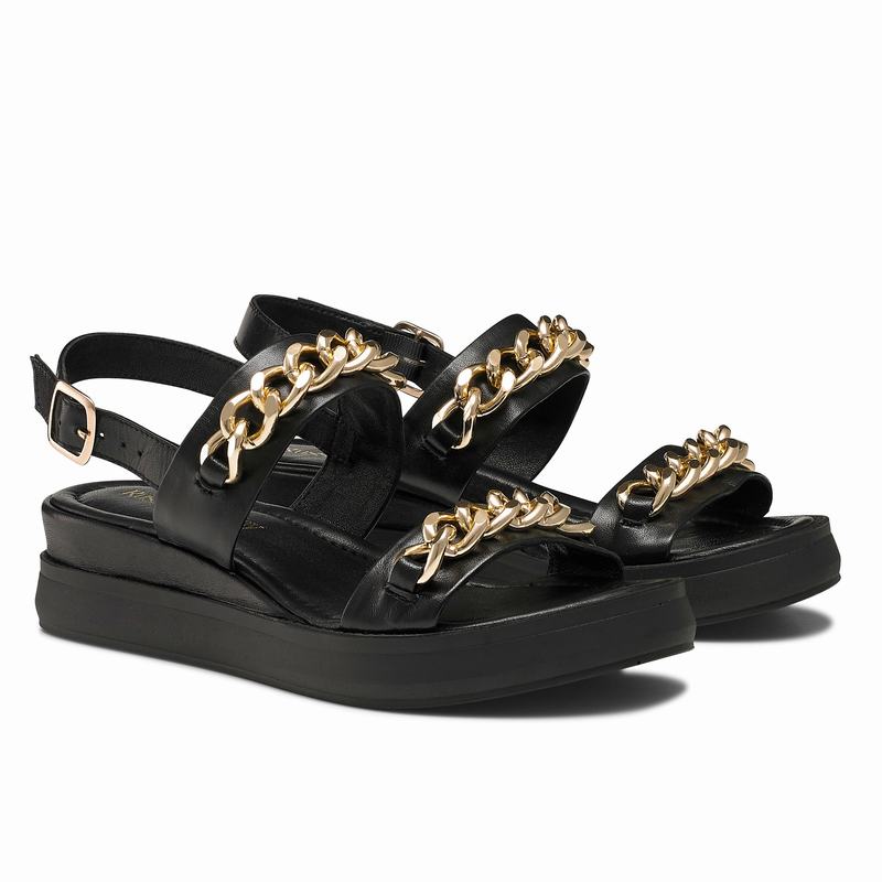 Sandalias Cunha Russell And Bromley Goldie Feminino Pretas | RDS4587ZO