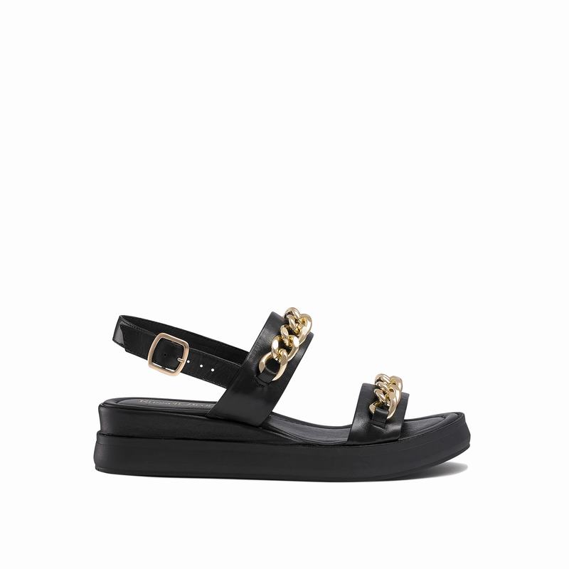 Sandalias Cunha Russell And Bromley Goldie Feminino Pretas | RDS4587ZO