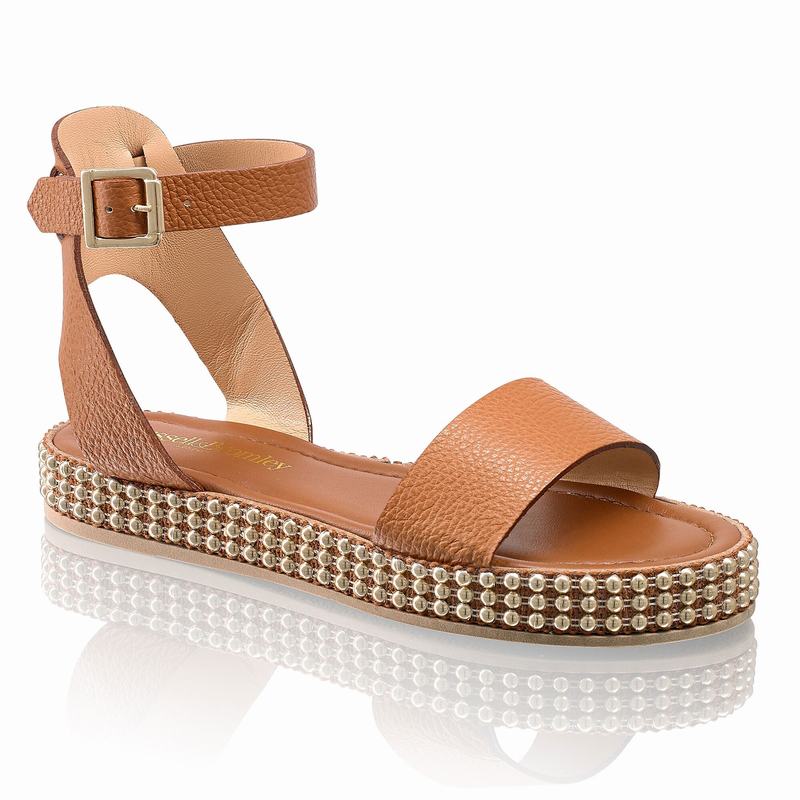 Sandalias Cunha Russell And Bromley Gold Coast Feminino Marrom | WWB7911ZN