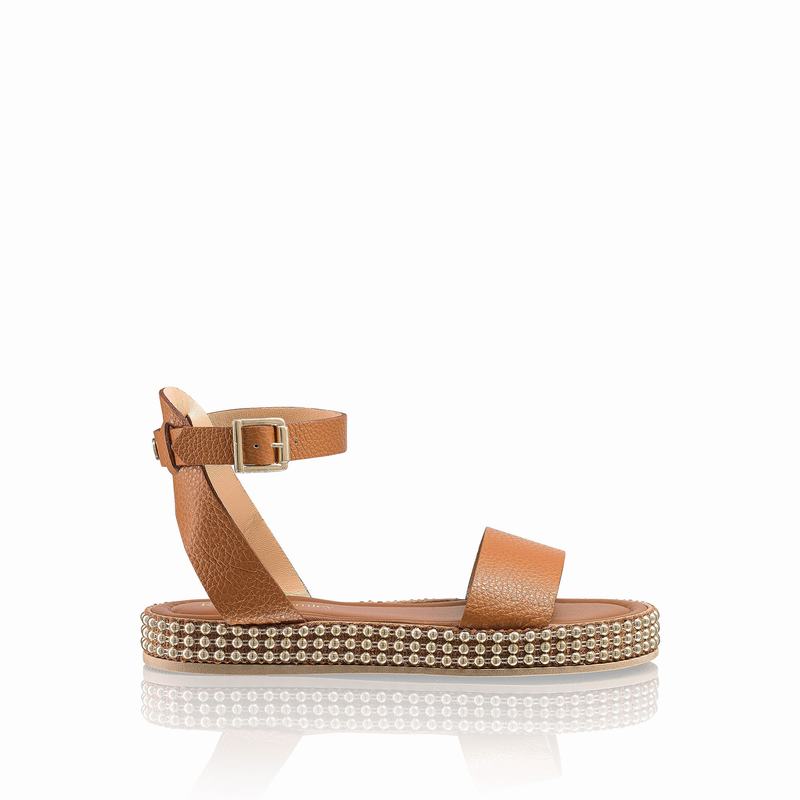 Sandalias Cunha Russell And Bromley Gold Coast Feminino Marrom | WWB7911ZN