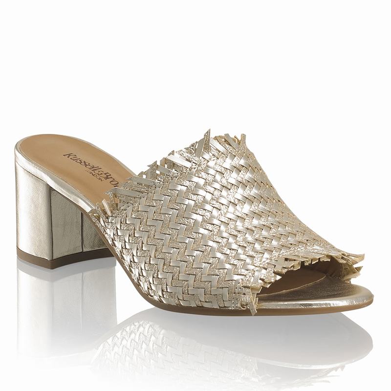 Sandalias Cunha Russell And Bromley Libertymid Feminino Douradas | BIM209RA