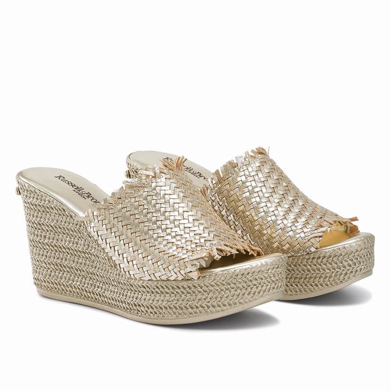 Sandalias Cunha Russell And Bromley Libertine Feminino Metallic | MCG7291HJ