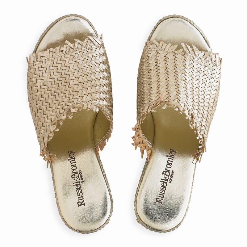 Sandalias Cunha Russell And Bromley Libertine Feminino Metallic | MCG7291HJ