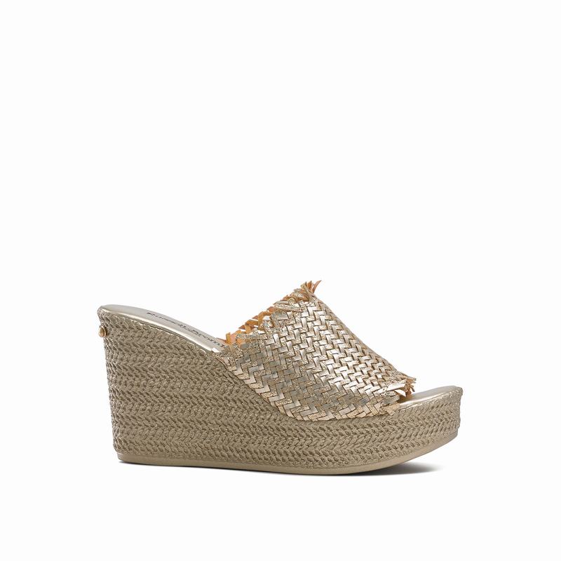 Sandalias Cunha Russell And Bromley Libertine Feminino Metallic | MCG7291HJ