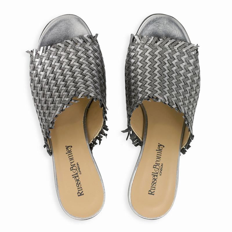 Sandalias Cunha Russell And Bromley Libertymid Feminino Metallic | QFZ1636GO