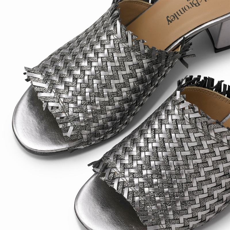 Sandalias Cunha Russell And Bromley Libertymid Feminino Metallic | QFZ1636GO