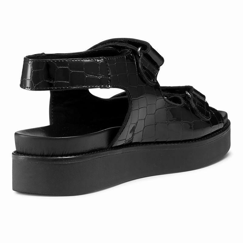 Sandalias Cunha Russell And Bromley Nice Feminino Pretas | DBT5933NV