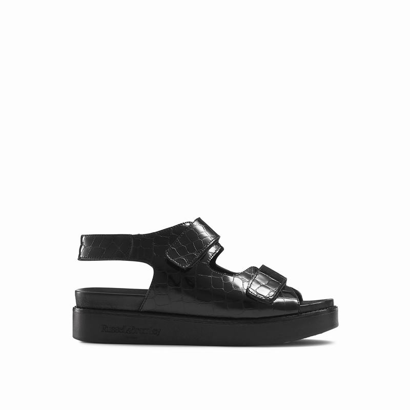 Sandalias Cunha Russell And Bromley Nice Feminino Pretas | DBT5933NV