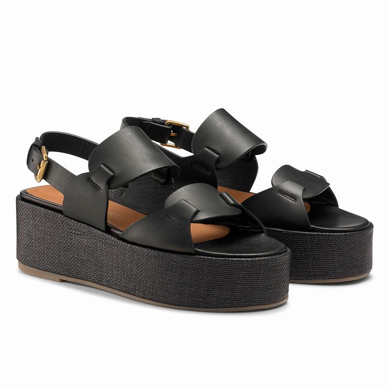 Sandalias Cunha Russell And Bromley Palm Feminino Pretas | NCV8064DS