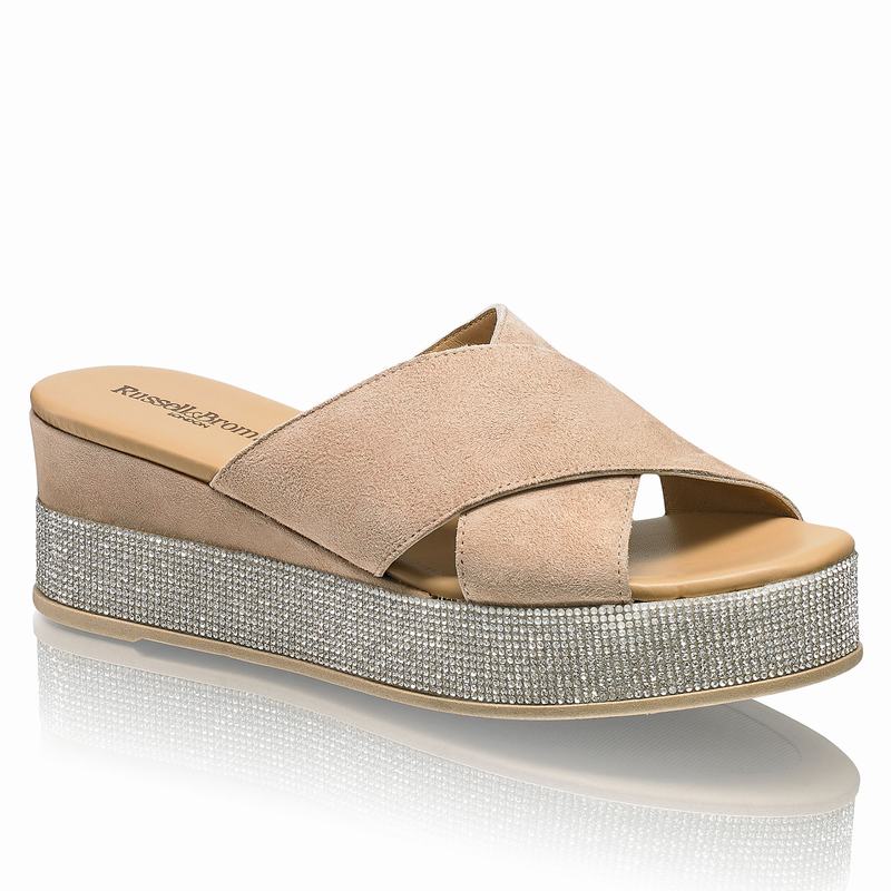 Sandalias Cunha Russell And Bromley Plaza Luxe Feminino Marrom | YZG4669FV