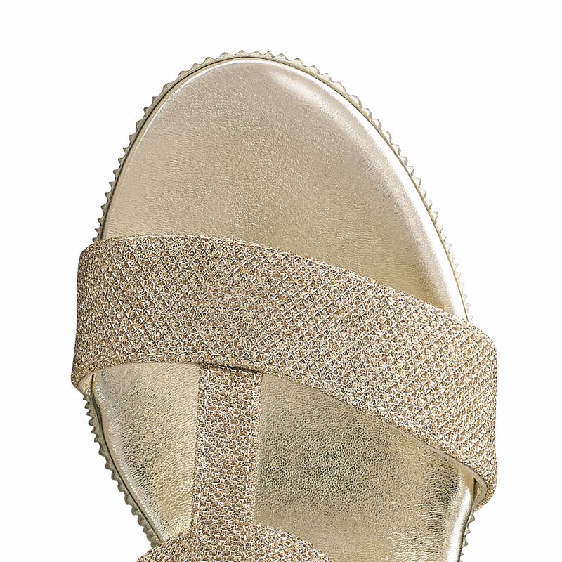 Sandalias Cunha Russell And Bromley Pukka Medio Feminino Metallic | YBU826VX