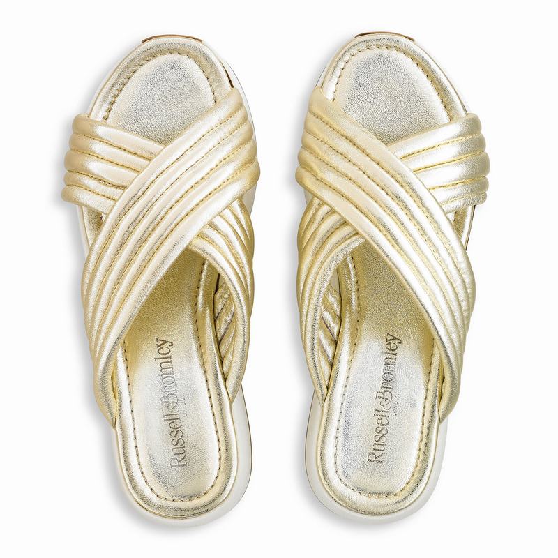 Sandalias Cunha Russell And Bromley Site See Feminino Metallic | BEV1582CR