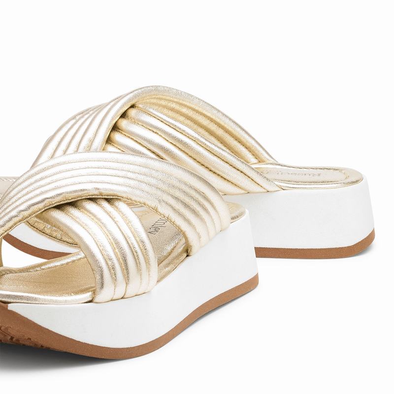 Sandalias Cunha Russell And Bromley Site See Feminino Metallic | BEV1582CR