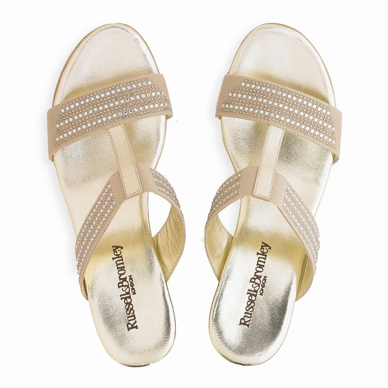 Sandalias Cunha Russell And Bromley Stella Feminino Metallic | HME4270IR