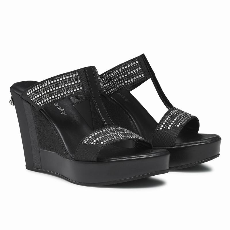 Sandalias Cunha Russell And Bromley Stellamid Feminino Pretas | RTF69100ZO