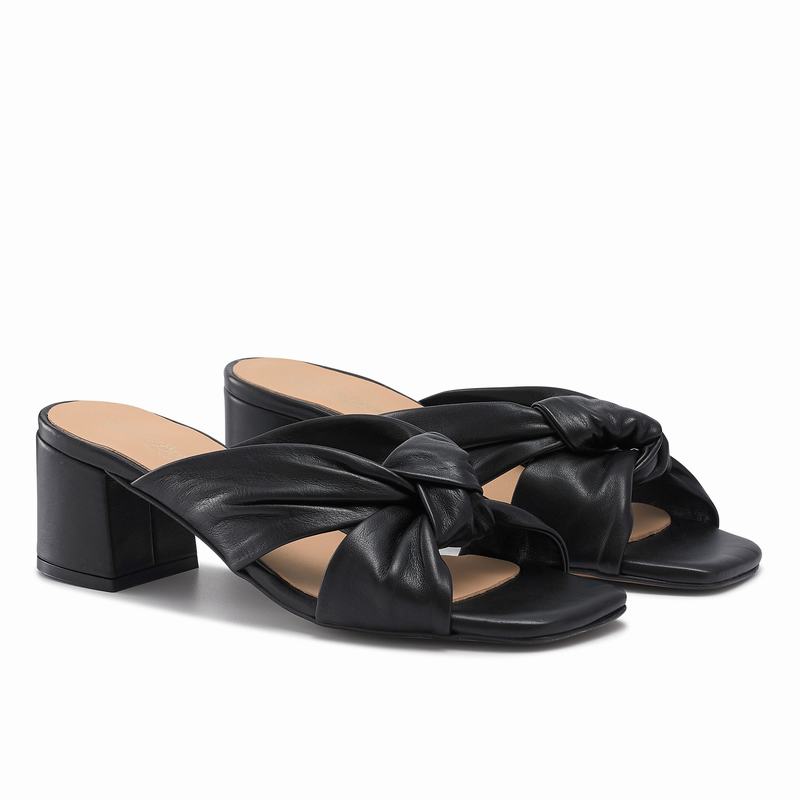 Sandalias Cunha Russell And Bromley Top Knot Feminino Pretas | CYD1727SB