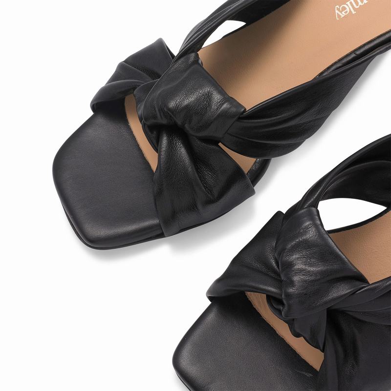 Sandalias Cunha Russell And Bromley Top Knot Feminino Pretas | CYD1727SB