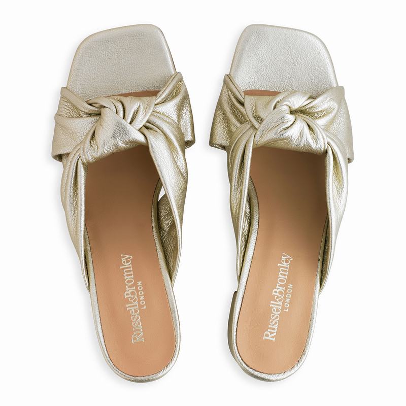 Sandalias Cunha Russell And Bromley Top Knot Feminino Metallic | KKO929IO