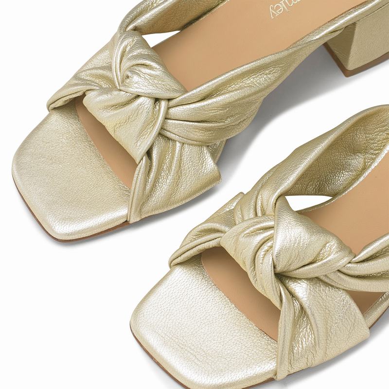 Sandalias Cunha Russell And Bromley Top Knot Feminino Metallic | KKO929IO