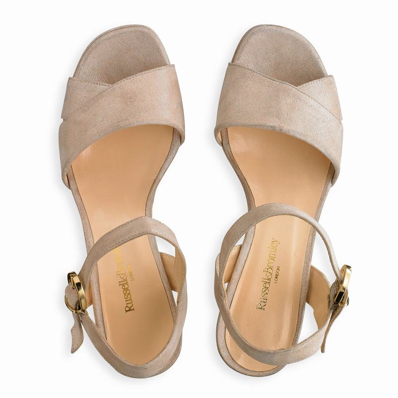 Sandalias Cunha Russell And Bromley Topform Feminino Metallic | RWL4919WL