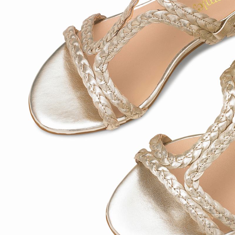 Sandalias Cunha Russell And Bromley Twister Feminino Metallic | RMF9459EY