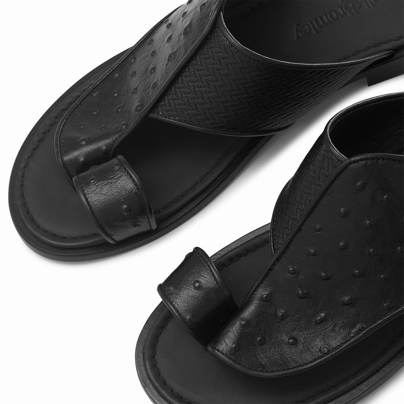 Sandalias Russell And Bromley Arabian Masculino Pretas | JOI36100TJ