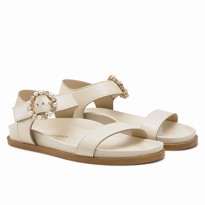 Sandalias Russell And Bromley Ariel Feminino Creme Branco | CXP4916GV