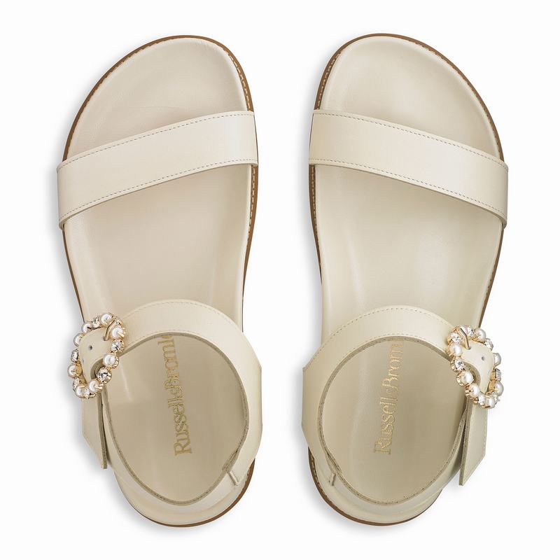 Sandalias Russell And Bromley Ariel Feminino Creme Branco | CXP4916GV