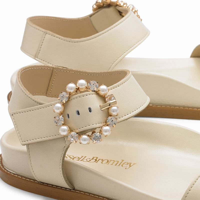 Sandalias Russell And Bromley Ariel Feminino Creme Branco | CXP4916GV