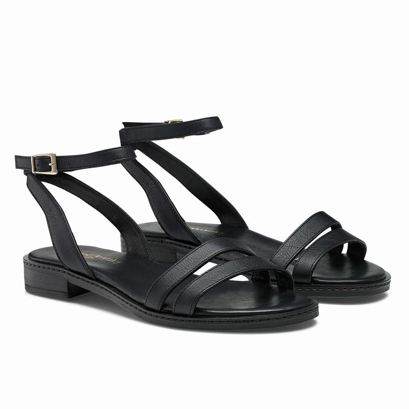 Sandalias Russell And Bromley Brooklyn Feminino Pretas | XOV3324YO