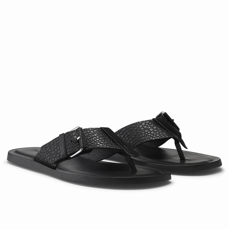 Sandalias Russell And Bromley Fivela Up Masculino Pretas | MYQ5076MS