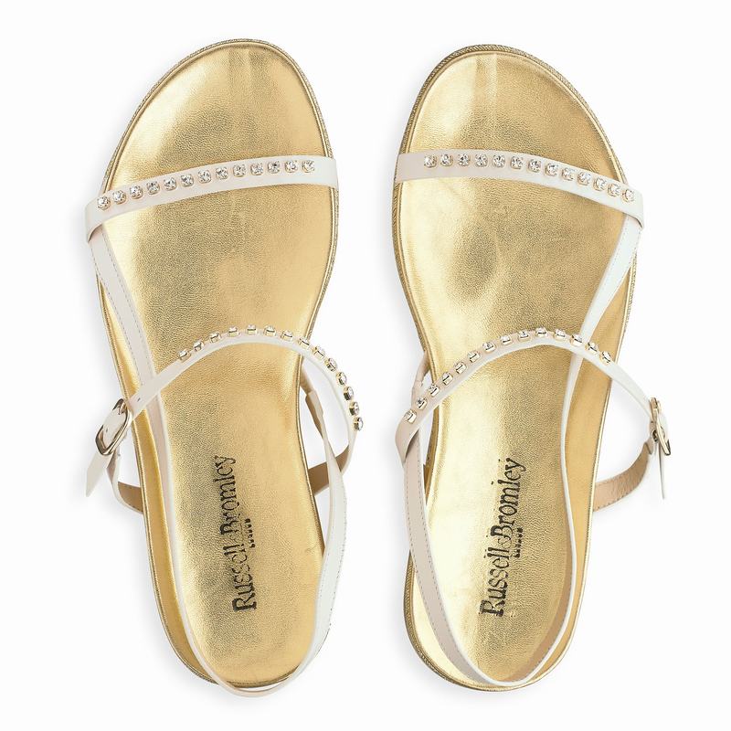 Sandalias Russell And Bromley Gemfest Feminino Branco | JNS10040KH