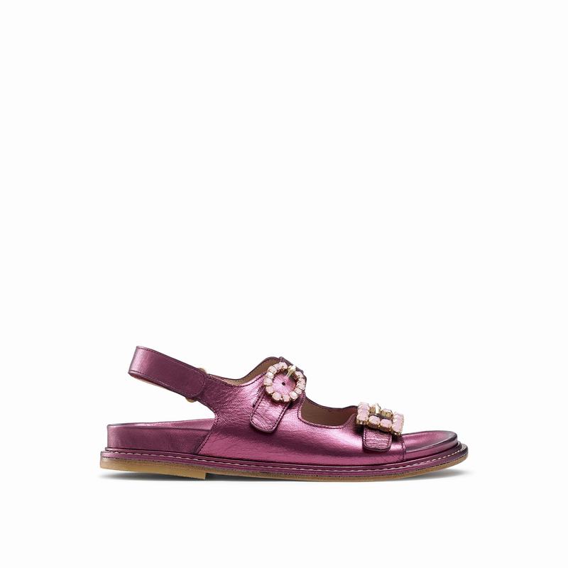 Sandalias Russell And Bromley Glamour Feminino Roxo | AWS7521UW