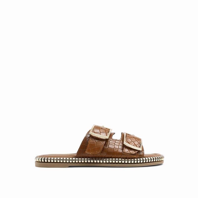 Sandalias Russell And Bromley Gold Mine Feminino Marrom | EOE391WN